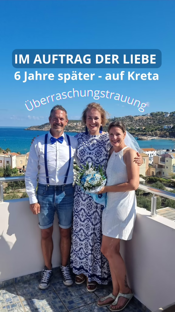 Zuckerhochzeit auf Kreta - Überraschung geglückt!